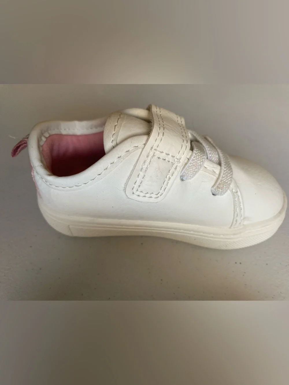 Carter’s Just One You Toddler Girls First Walker Sneakers White Pink - Size 3